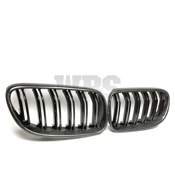 BMW E92 E93 FRONT GRILLS GENUINE CF DUAL SLATS STYLE