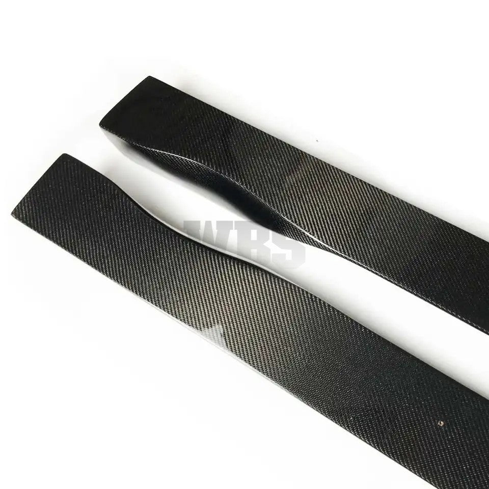 MERCEDES W204 C CLASS/ C63 SEDAN SIDE SKIRT EXTENSIONS GENUINE CARBON FIBER