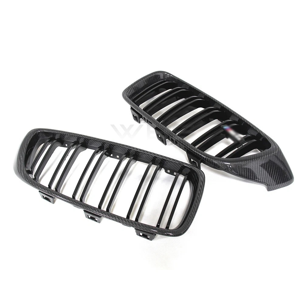 BMW F8X M3/ M4 DUAL SLATS FRONT GRILLS GENUINE CARBON FIBER