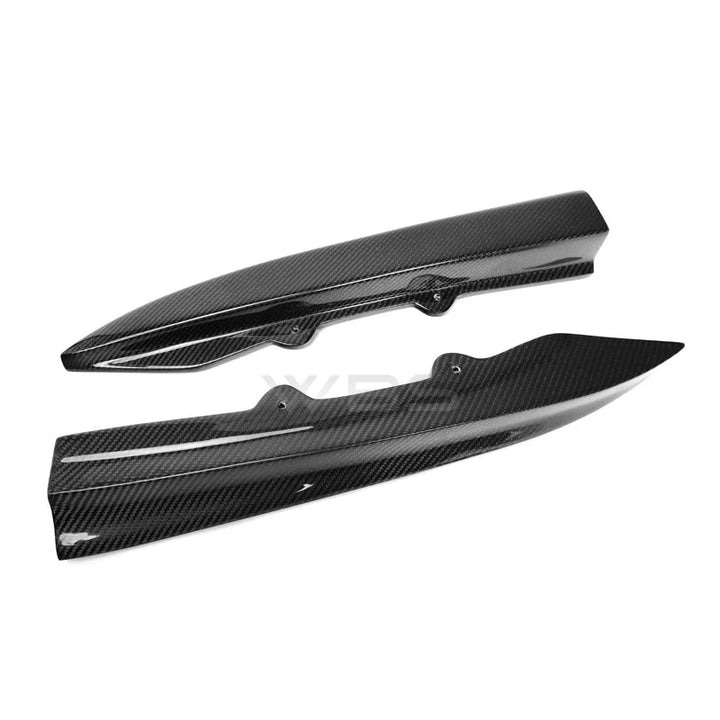 BMW F30 3 SERIES REAR BUMPER SPLITTERS GENUINE CARBON FIBER