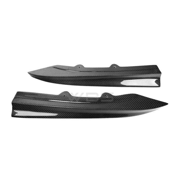 BMW F30 3 SERIES REAR BUMPER SPLITTERS GENUINE CARBON FIBER