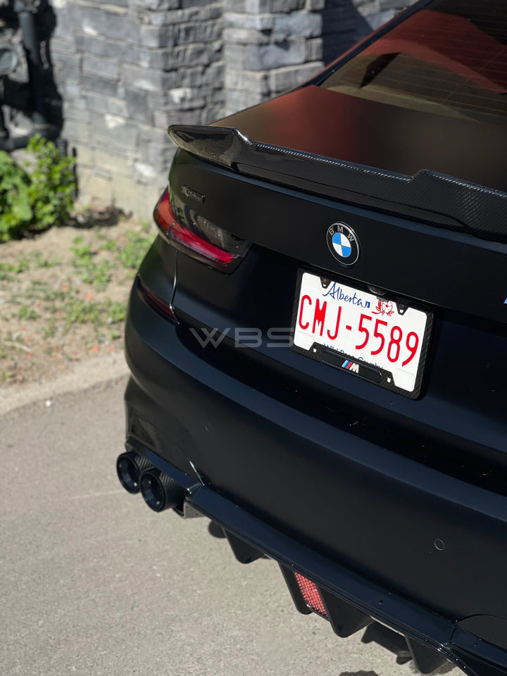 BMW G20 3 SERIES TRUNK SPOILER GTX V3 STYLE GENUINE CARBON FIBER