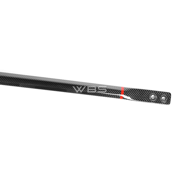 BMW G8X M3 - M4 ENGINE STRUT BRACE BAR DRY CARBON FIBER WITH RED STRIPE ACCENT