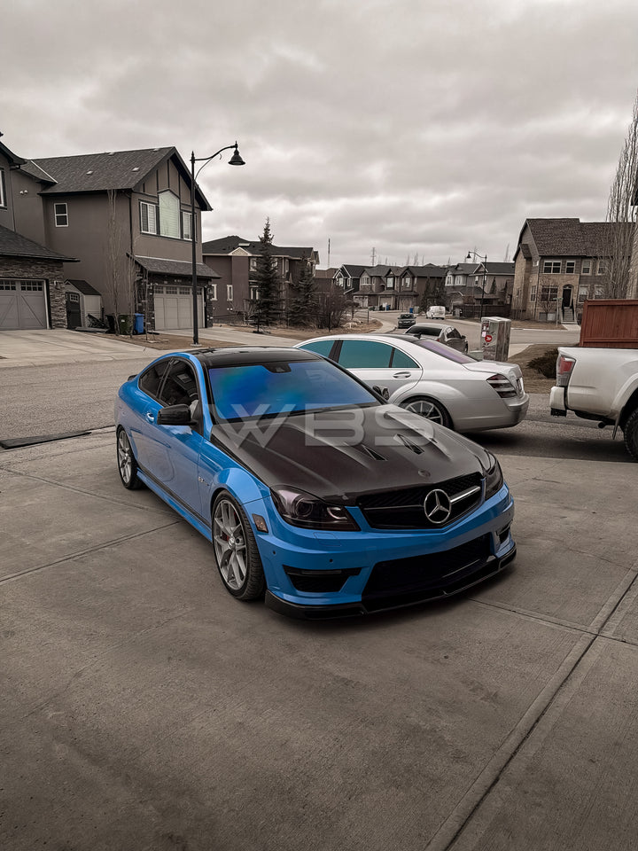 MERCEDES W204 C63 FULL ENGINE HOOD GTS-STYLE GENUINE CARBON FIBER