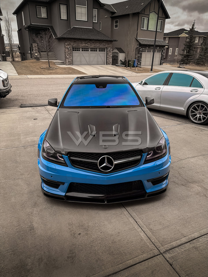 MERCEDES W204 C63 FULL ENGINE HOOD GTS-STYLE GENUINE CARBON FIBER