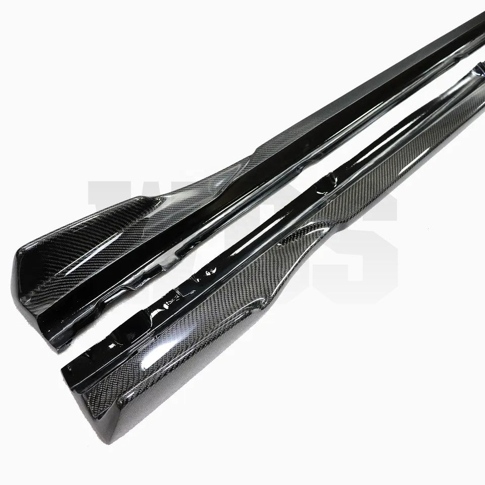 MERCEDES W205 C CLASS/ C63 COUPE SIDE SKIRT EXTENSONS GENUINE CF