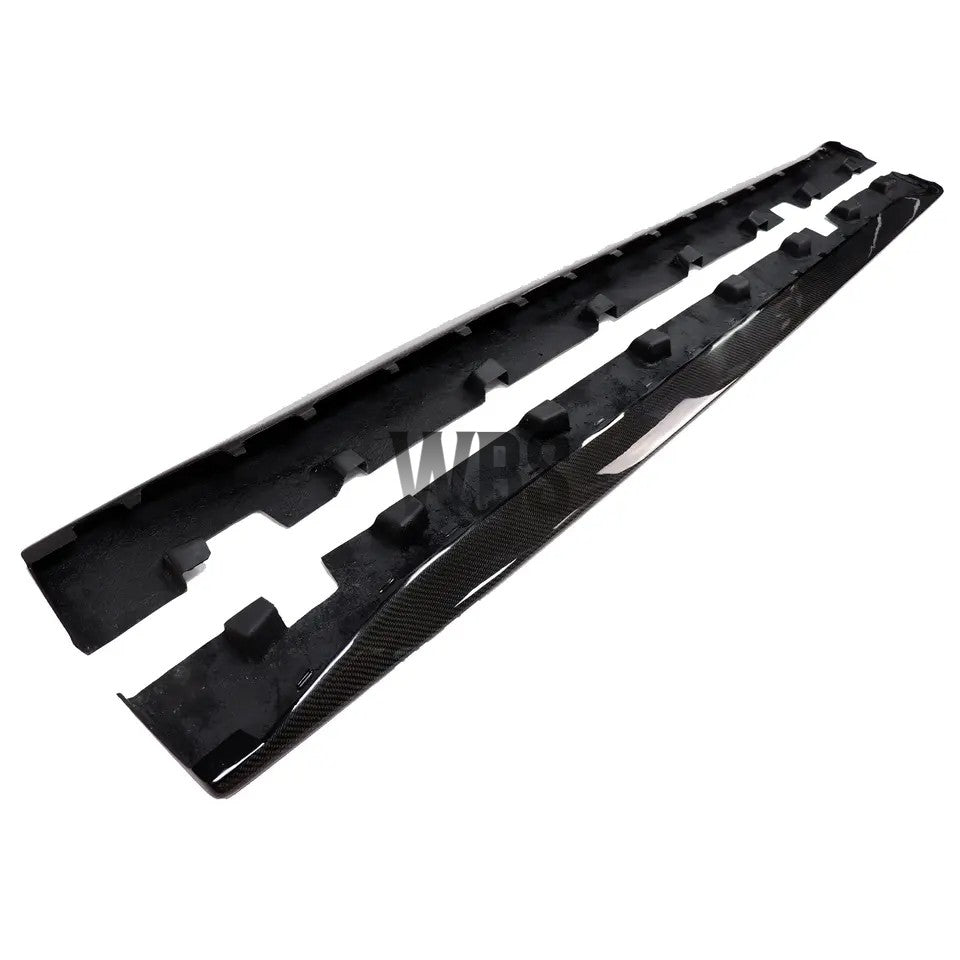 FORD MUSTANG SIDE SKIRT EXTENSIONS GT STYLE, GENUINE CF MATERIAL