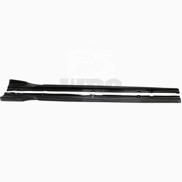 MERCEDES W205 C63/C CLASS SEDAN SIDE SKIRT EXTENSIONS GENUINE CARBON FIBER