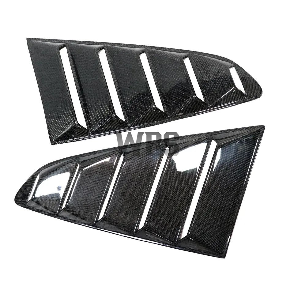 FORD MUSTANG MK6 GT WINDOW LOUVERS, 3D CARBON FIBER