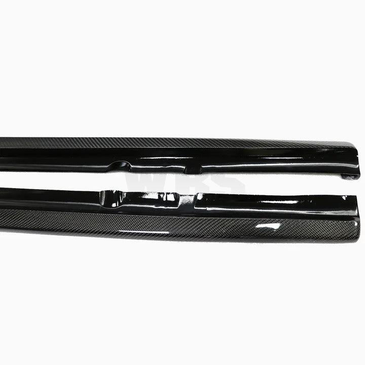 MERCEDES W205 C63/C CLASS SEDAN SIDE SKIRT EXTENSIONS GENUINE CARBON FIBER