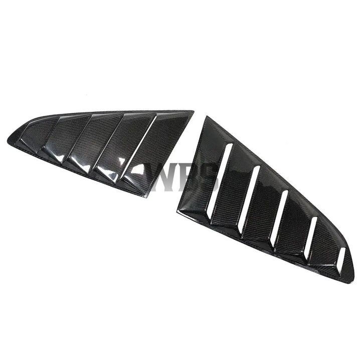 FORD MUSTANG MK6 GT WINDOW LOUVERS, 3D CARBON FIBER