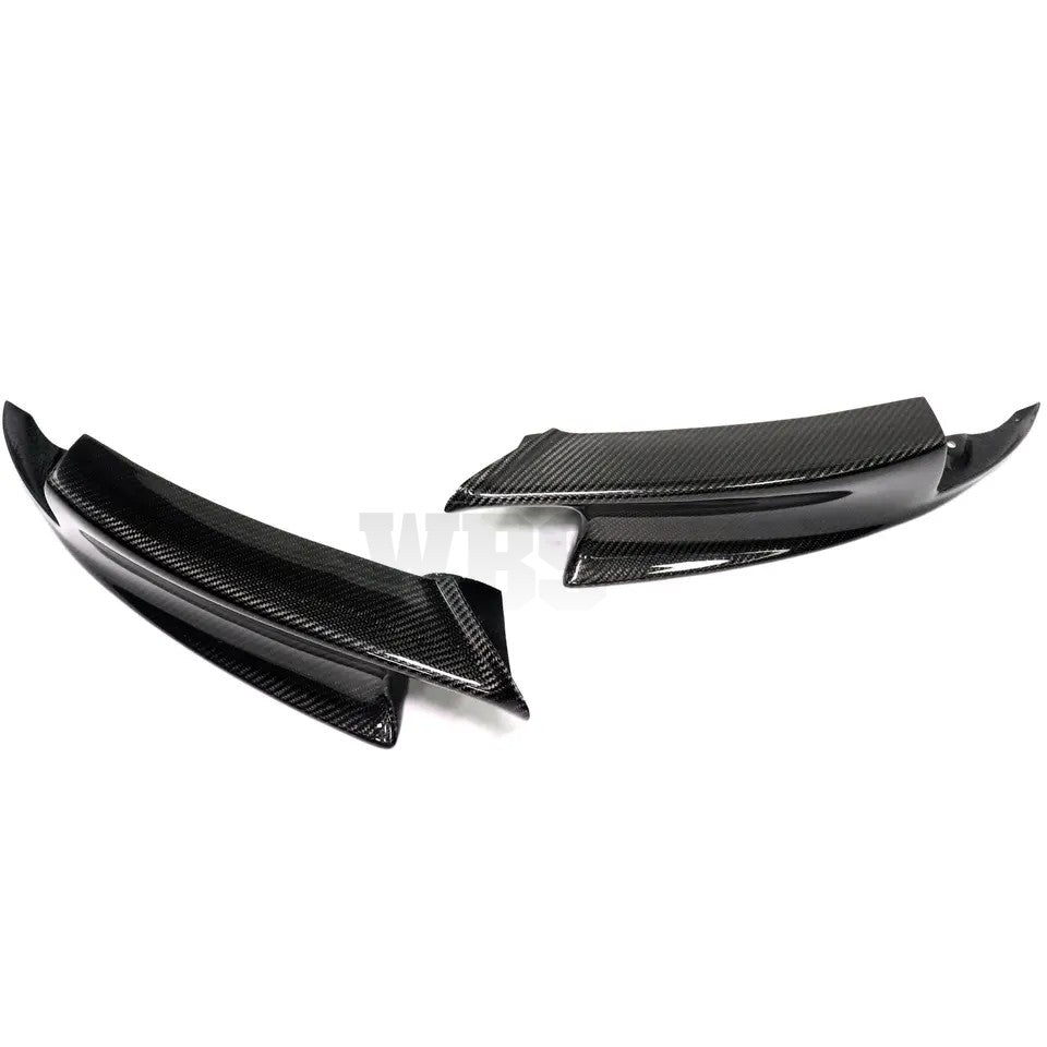 BMW E9X M3 FRONT BUMPER SPLITTERS GENUINE CARBON FIBER M STYLE