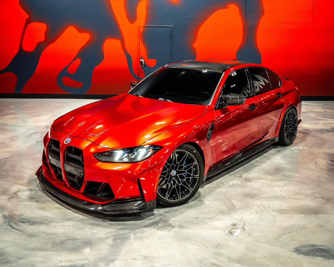 BMW G8X M3 M4 GTX V2 STYLE FRONT LIP GENUINE CARBON FIBER