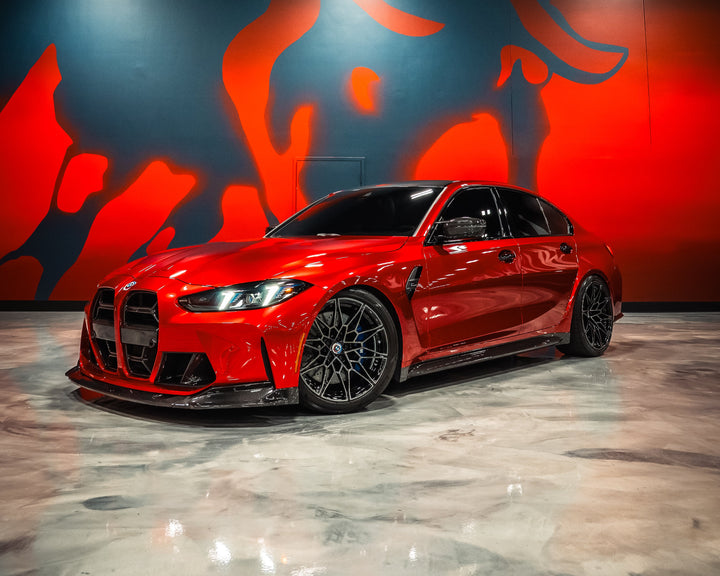 BMW G8X M3 M4 GTX V2 STYLE FRONT LIP GENUINE CARBON FIBER
