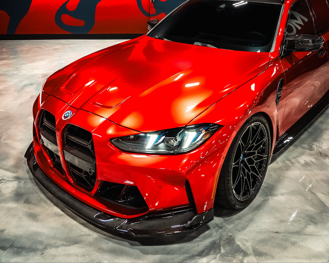 BMW G8X M3 M4 GTX V2 STYLE FRONT LIP GENUINE CARBON FIBER