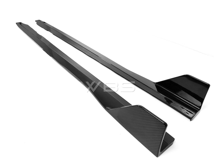 BMW G87 M2 V1 AD STYLE SIDE SKIRTS GENUINE CARBON FIBER