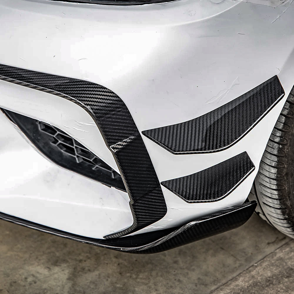 BMW M2 F87 FRONT BUMPER CANARDS SET GENUINE CARBON FIBER