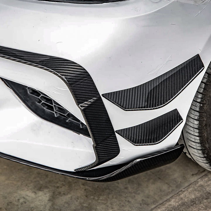 BMW M2 F87 FRONT BUMPER CANARDS SET GENUINE CARBON FIBER