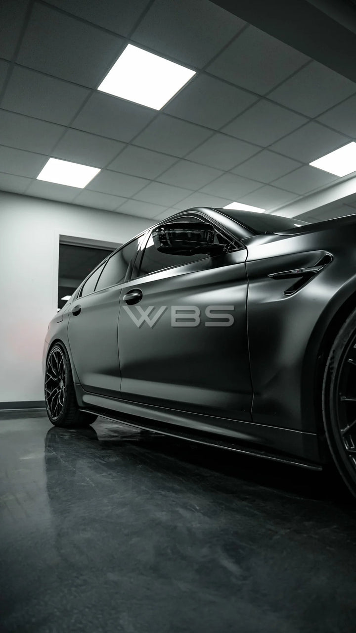 BMW F90 M5 M PERF STYLE SIDE SKIRTS GENUINE DRY CARBON FIBER