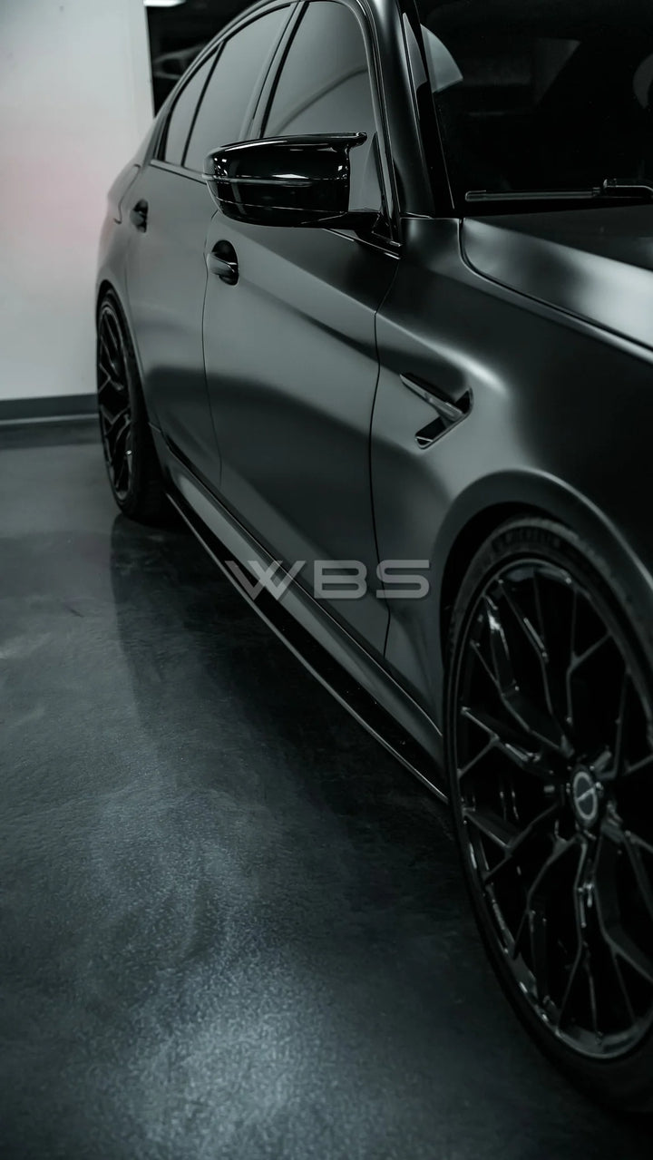 BMW F90 M5 M PERF STYLE SIDE SKIRTS GENUINE DRY CARBON FIBER