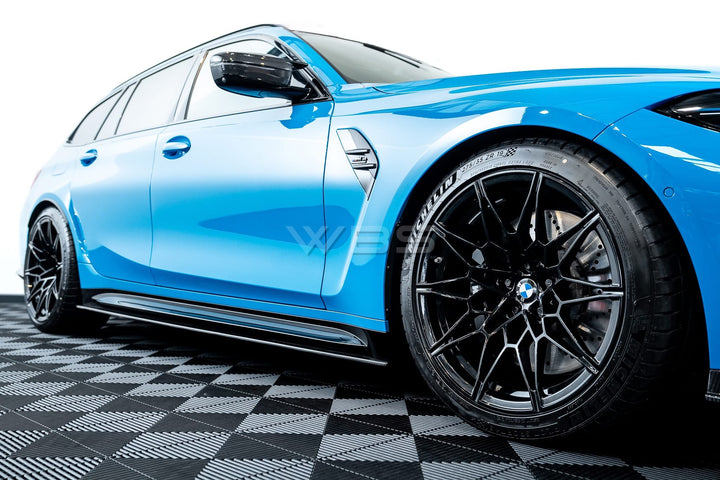 BMW G8X M3 M4 SK1 STYLE SIDE SKIRTS GENUINE DRY CARBON FIBER