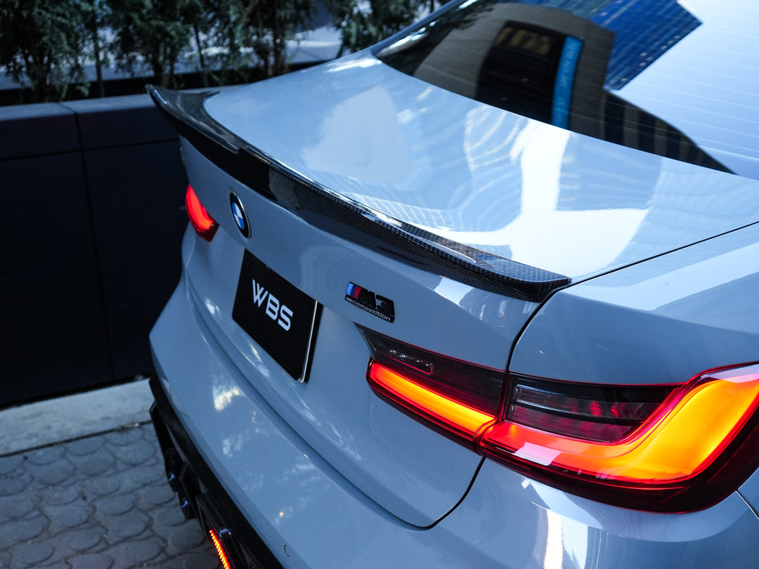 BMW G80 M3 TRUNK SPOILER GTX-V3 STYLE GENUINE CARBON FIBER