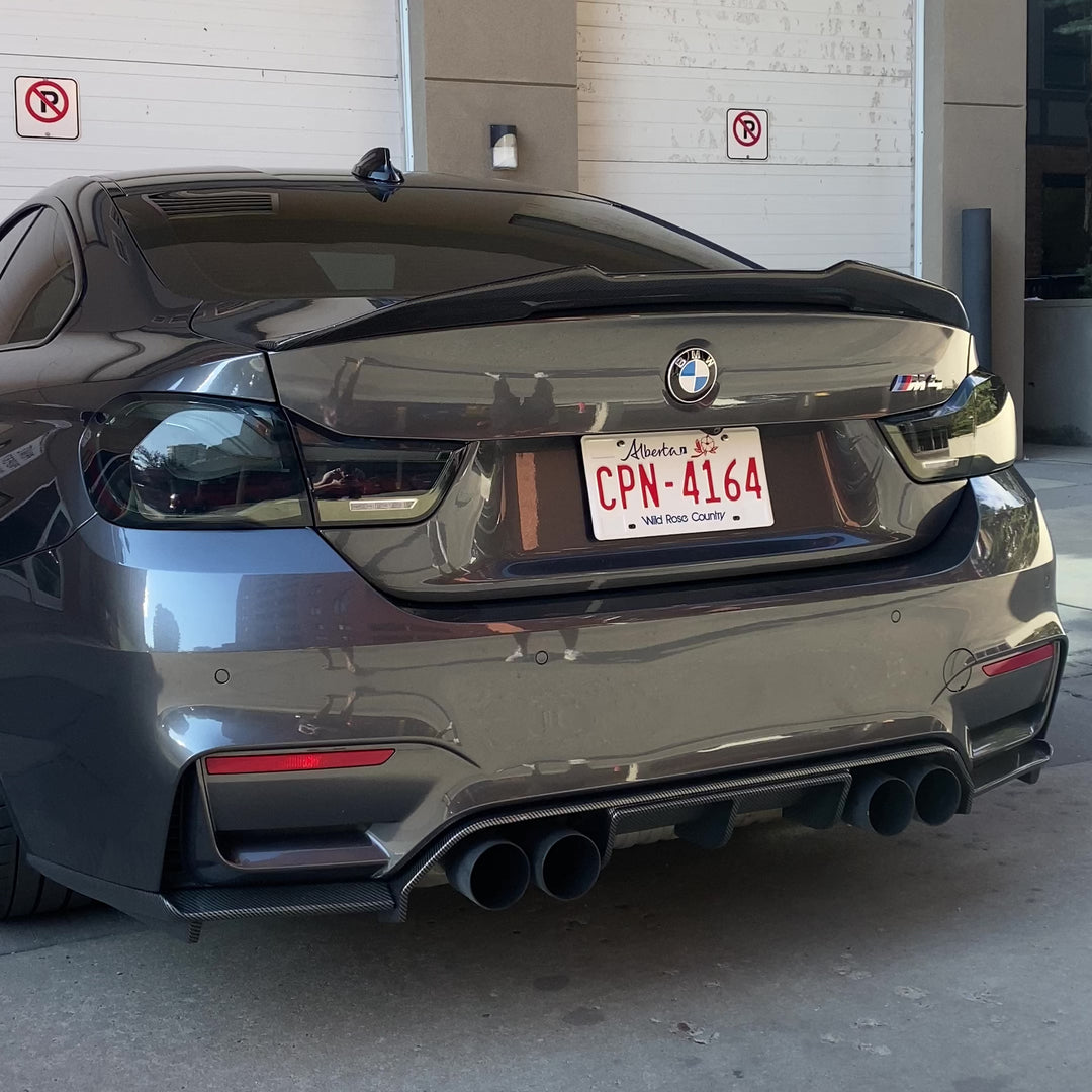 BMW F82 M4 PSM TRUNK SPOILER GENUINE CARBON FIBER GTX STYLE