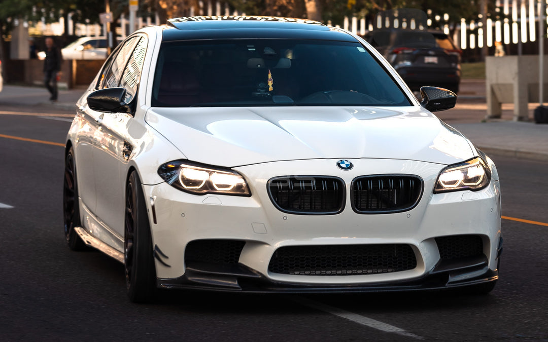 BMW F10 M5 FRONT LIP 3D STYLE GENUINE CARBON FIBER