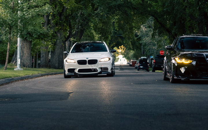 BMW F10 M5 FRONT LIP 3D STYLE GENUINE CARBON FIBER