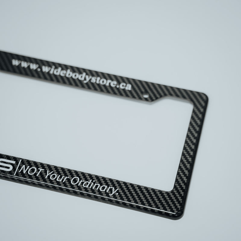 WBS | NOT YOUR ORDINARY. LICENSE PLATE FRAME GENUINE CARBON FIBER