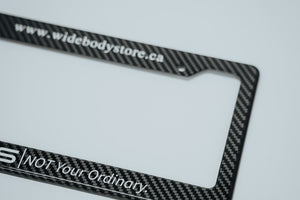 WBS | NOT YOUR ORDINARY. LICENSE PLATE FRAME GENUINE CARBON FIBER