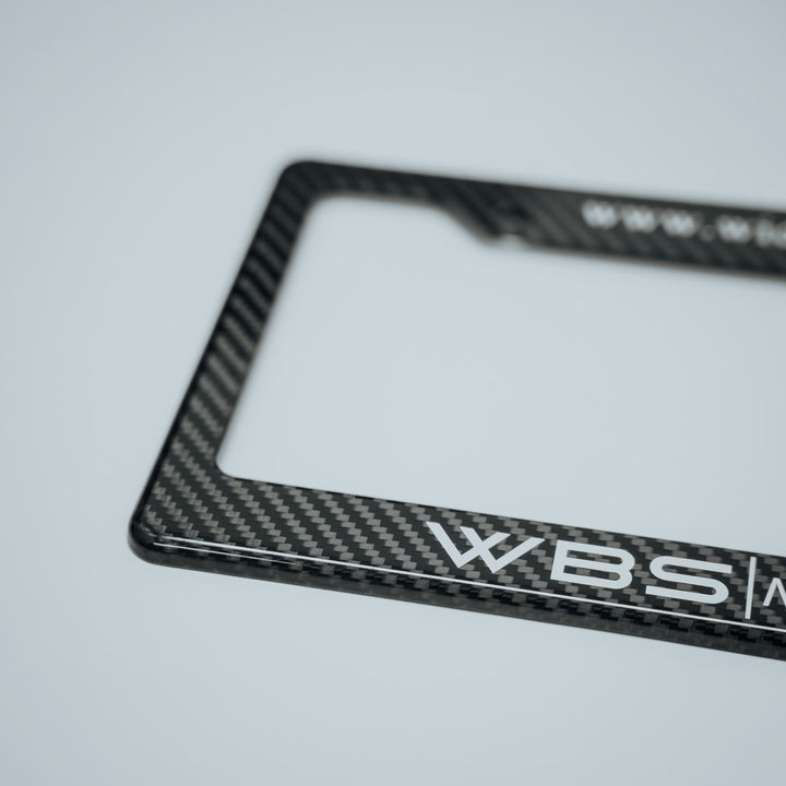 WBS | NOT YOUR ORDINARY. LICENSE PLATE FRAME GENUINE CARBON FIBER