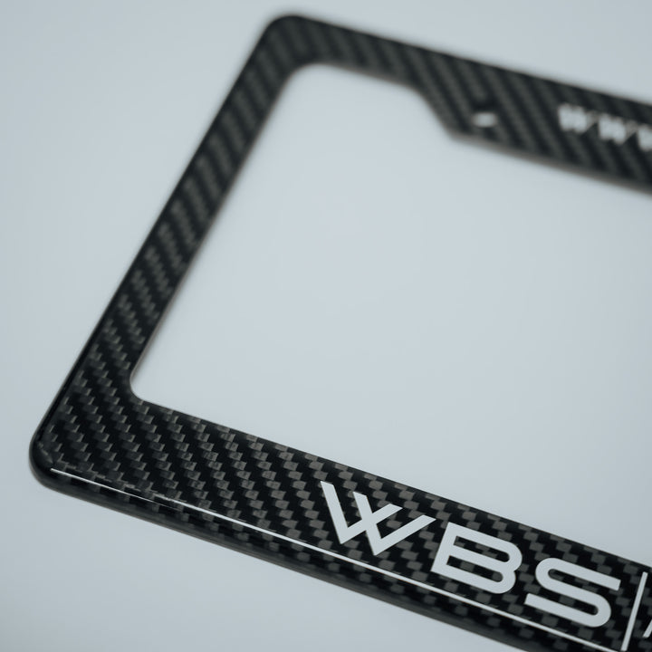 WBS | NOT YOUR ORDINARY. LICENSE PLATE FRAME GENUINE CARBON FIBER