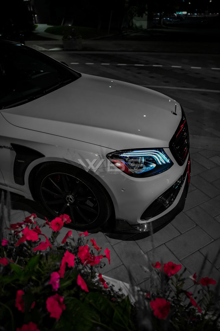 MERCEDES W222 S63/ S CLASS BRABUS FRONT BUMPER LIP GENUINE CARBON FIBER
