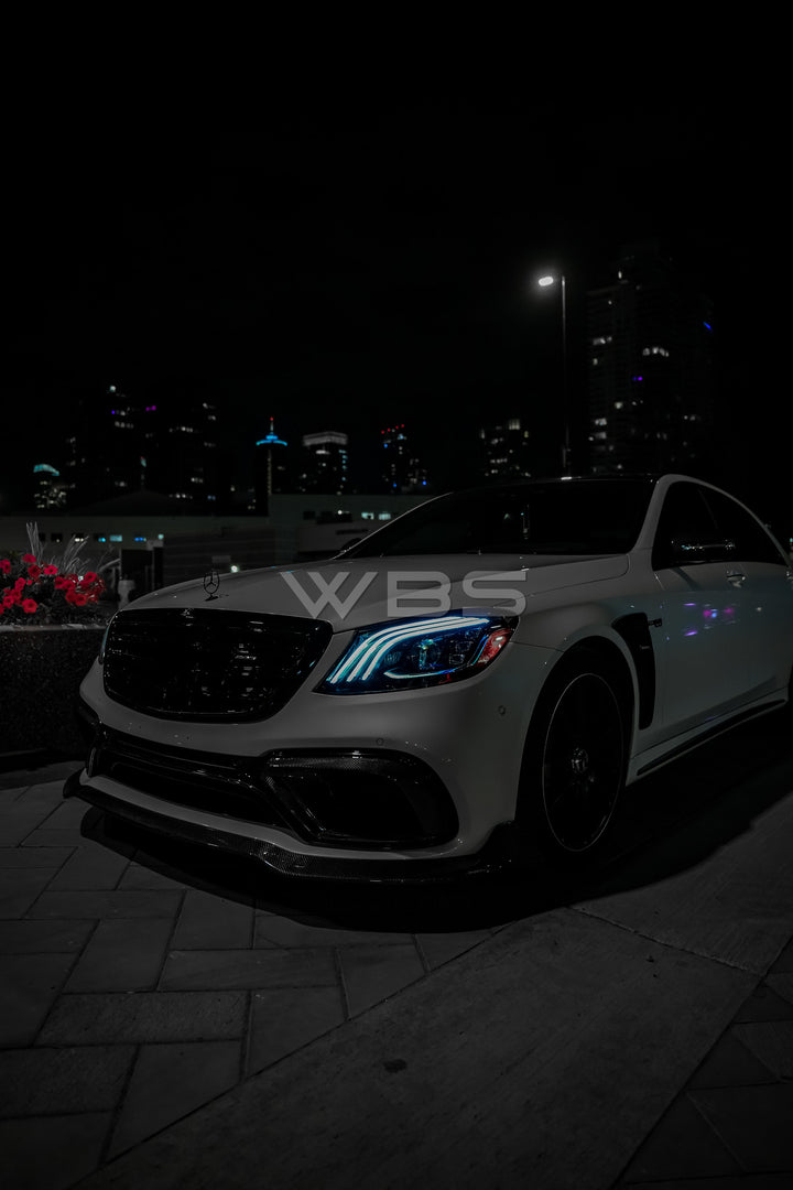 MERCEDES W222 S63/ S CLASS BRABUS FRONT BUMPER LIP GENUINE CARBON FIBER
